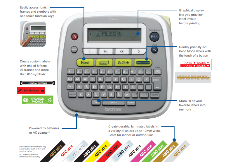 Jual Harga Brother PTD200 stylish labels Printer